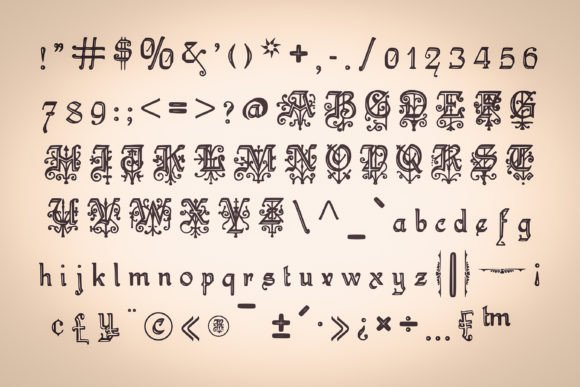 Ornate Gothic Font - Image 3