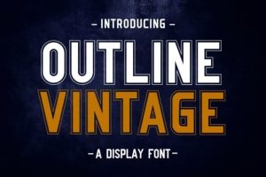 Outline Vintage Font