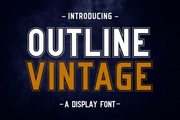 Outline Vintage Font