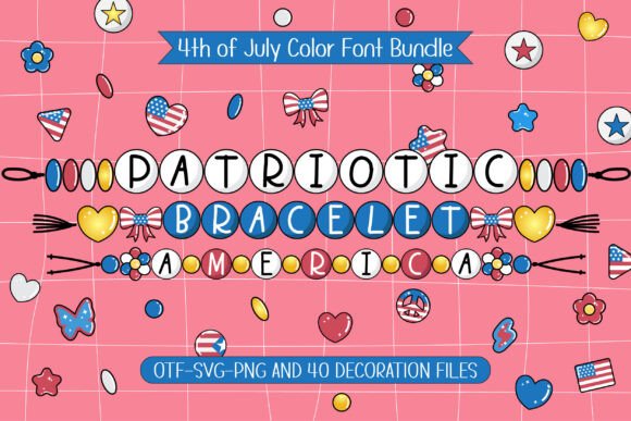 Patriotic Bracelet Font