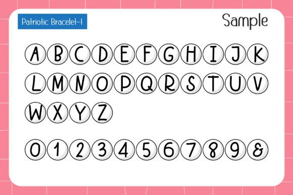 Patriotic Bracelet Font - Image 3