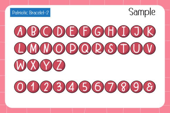 Patriotic Bracelet Font - Image 4