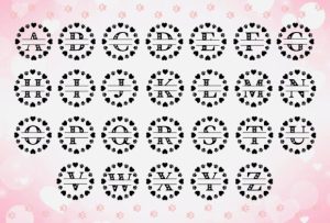 Alternative view of Paw Heart Mongram Font