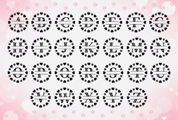 Paw Heart Mongram Font - Image 2