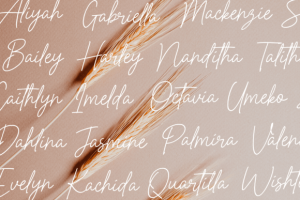 Alternative view of Perfect Beloved Font