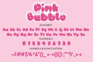Alternative view of Pink Bubble Font