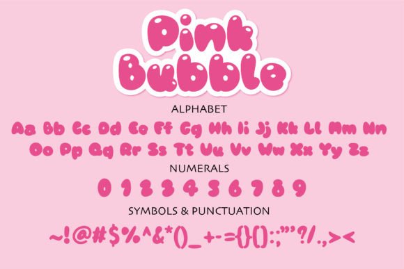 Pink Bubble Font - Image 2