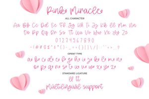 Alternative view of Pink Miracle Font