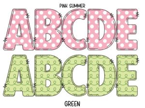 Alternative view of Pink Summer Font