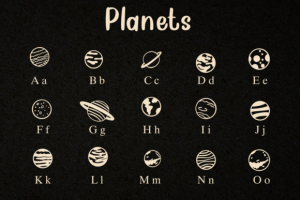 Alternative view of Planets Font