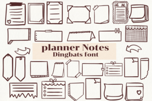 Planner Notes Font