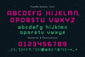 Alternative view of PlayMe.Games. Font