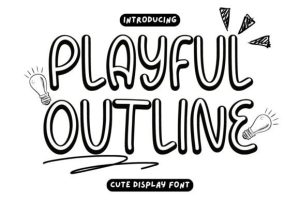 Playful Outline Font