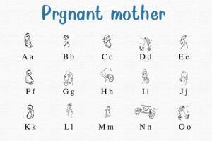 Alternative view of Pregnant Mother Font