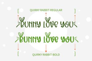 Alternative view of Quirky Rabbit Font