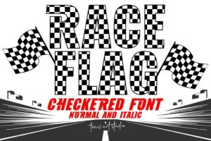 Race Flag Checkered Font