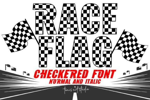 Race Flag Checkered Font