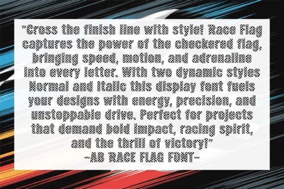 Race Flag Checkered Font - Image 2