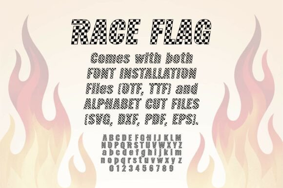 Race Flag Checkered Font - Image 5