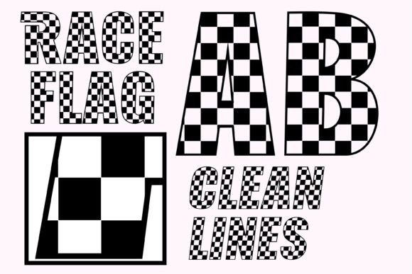 Race Flag Checkered Font - Image 6