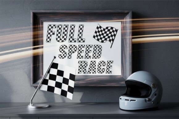 Race Flag Checkered Font - Image 7