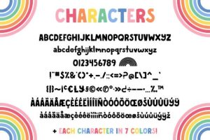 Alternative view of Rainbow Font