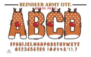 Reindeer Christmas Army Font