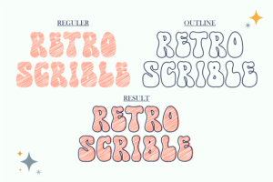Alternative view of Retro Scrible Font