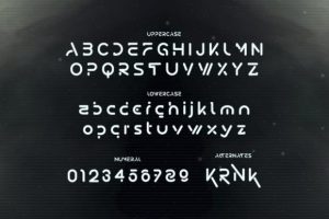 Alternative view of Return Space Font