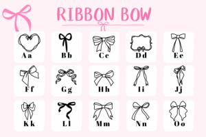 Alternative view of Ribbon Bow Font
