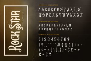 Alternative view of Rock Star Font