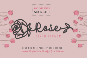 Rose Birth Flower Duo Font