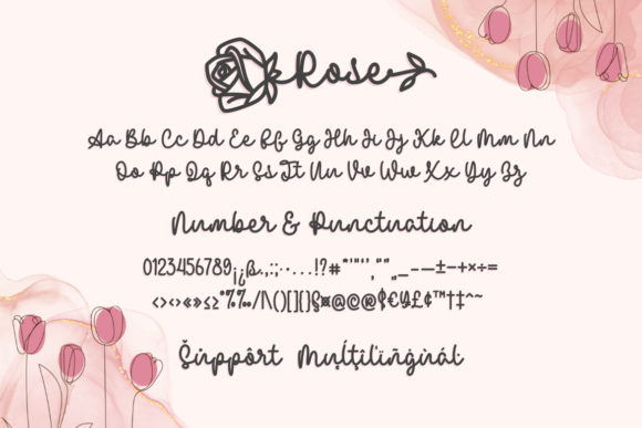 Rose Birth Flower Duo Font - Image 5