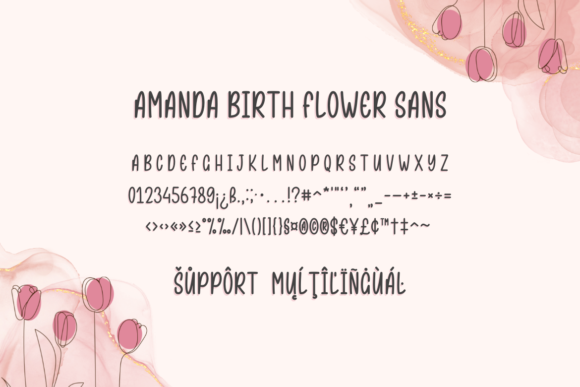Rose Birth Flower Duo Font - Image 6