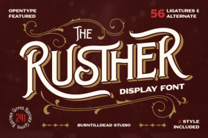 Rusther Regular Font