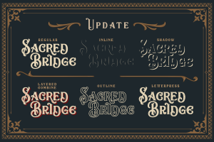 Alternative view of Sacred Bridge Family Font