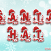 Santa Hat Monogram Font
