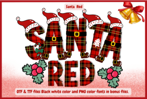 Santa Red Font