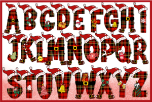 Alternative view of Santa Red Font