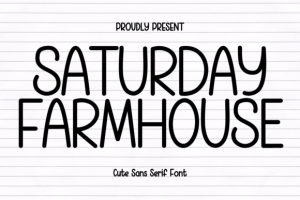 Saturday Farmhouse Font
