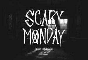Alternative view of Scary Monday Font