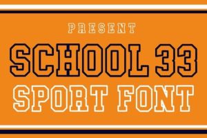 School 33 Font