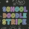 School Doodle Stripe Font
