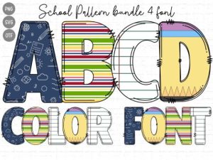School Pattern Font