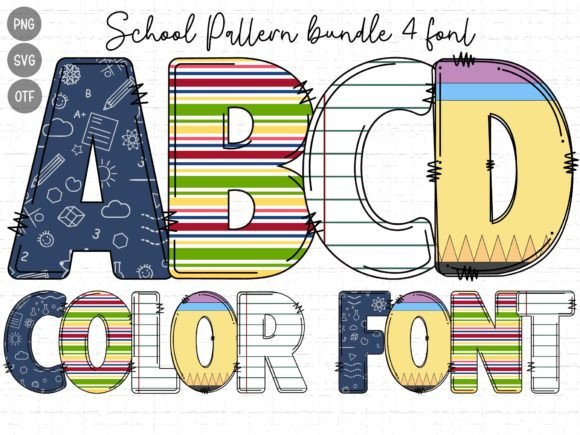 School Pattern Font