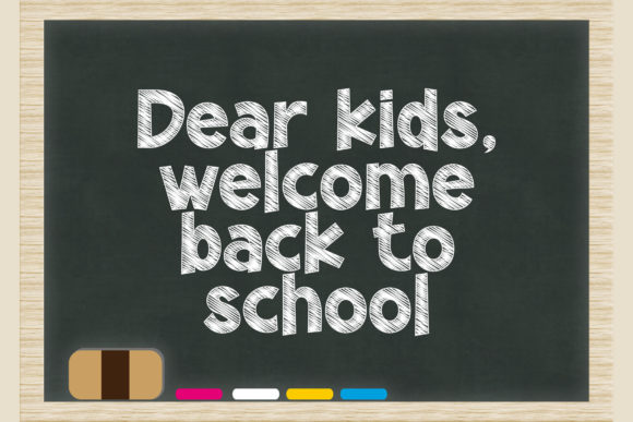 School and Chalk Font - Image 2