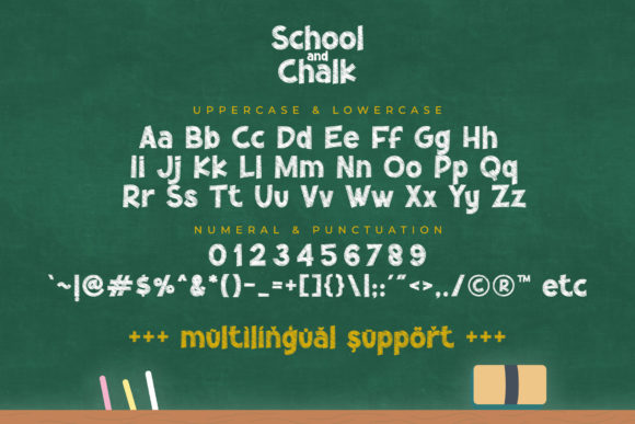 School and Chalk Font - Image 7