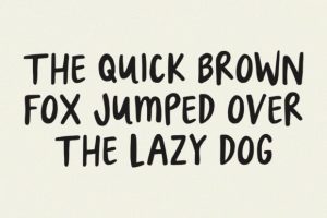 Alternative view of Scribble Font