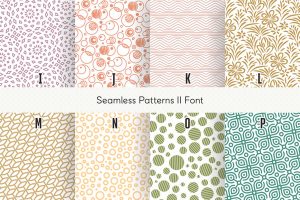 Alternative view of Seamless Patterns II Font