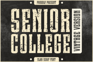Senior College Vintage Font